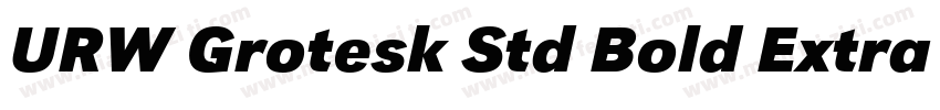 URW Grotesk Std Bold Extra Narrow字体转换